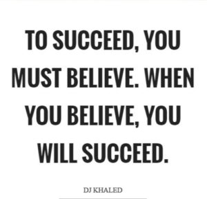 Encouraging you to believe and succeed on near a river.