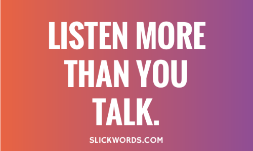 Encouraging you to listen more than you talk on Near a River.